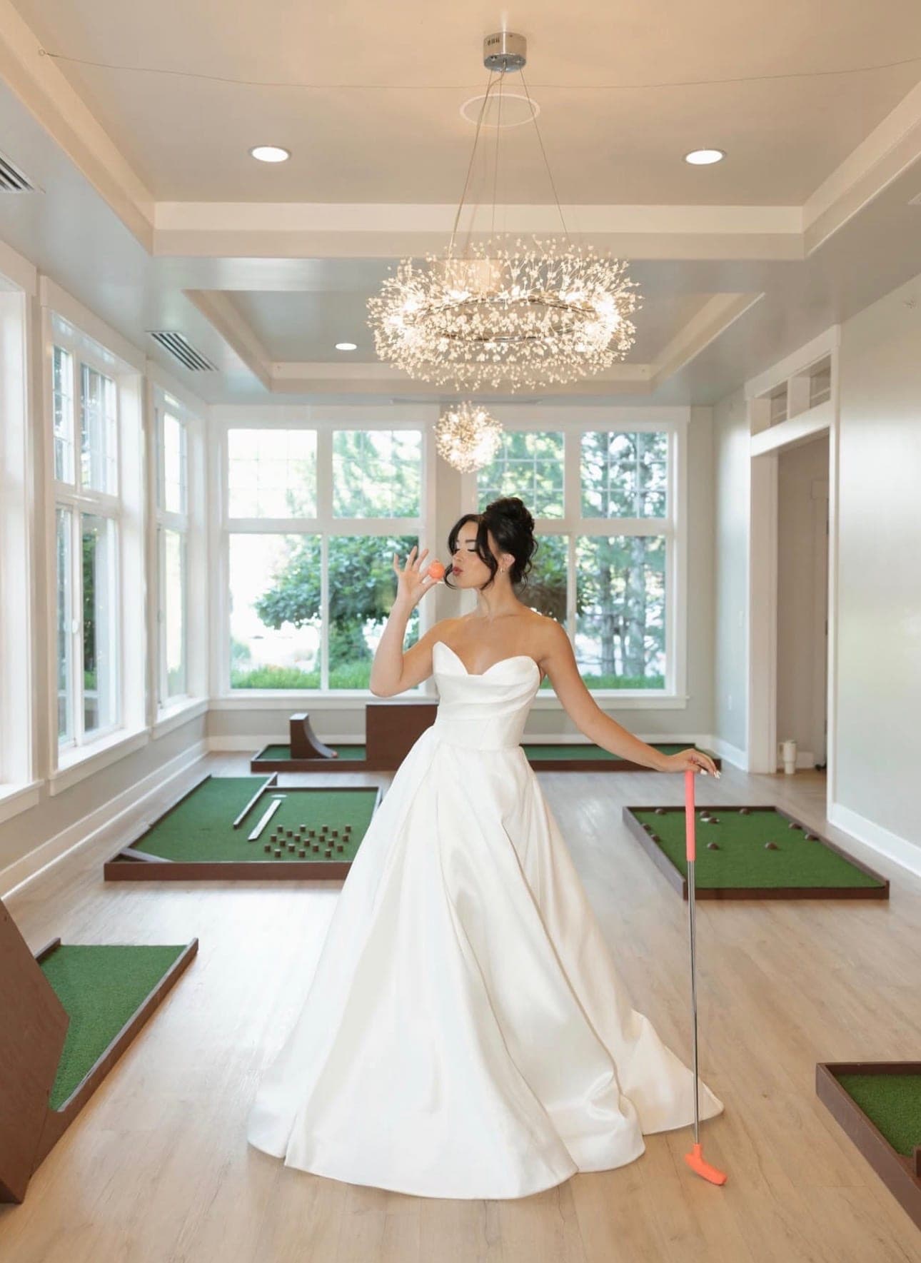 Guests playing Putts indoors